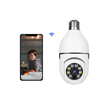 Wireless LED PTZ IP Bulb Camera With NIGHT VISION