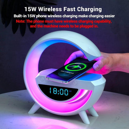 BT-3401 LED Display Wireless Phone Charger Bluetooth Speaker