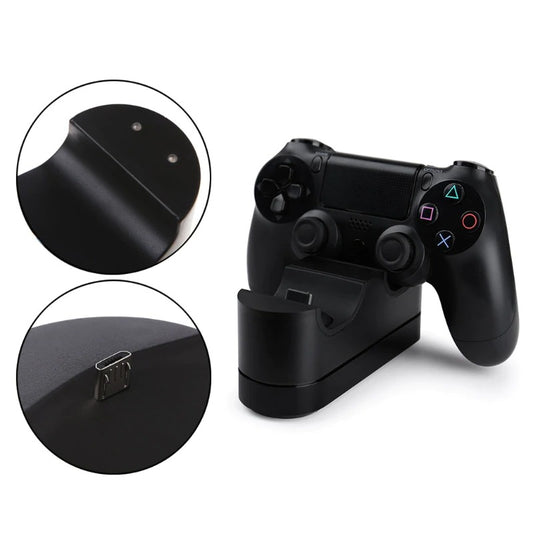 Controller Charging Station For PlayStation DualShock 4 Dual USB Charger Ports